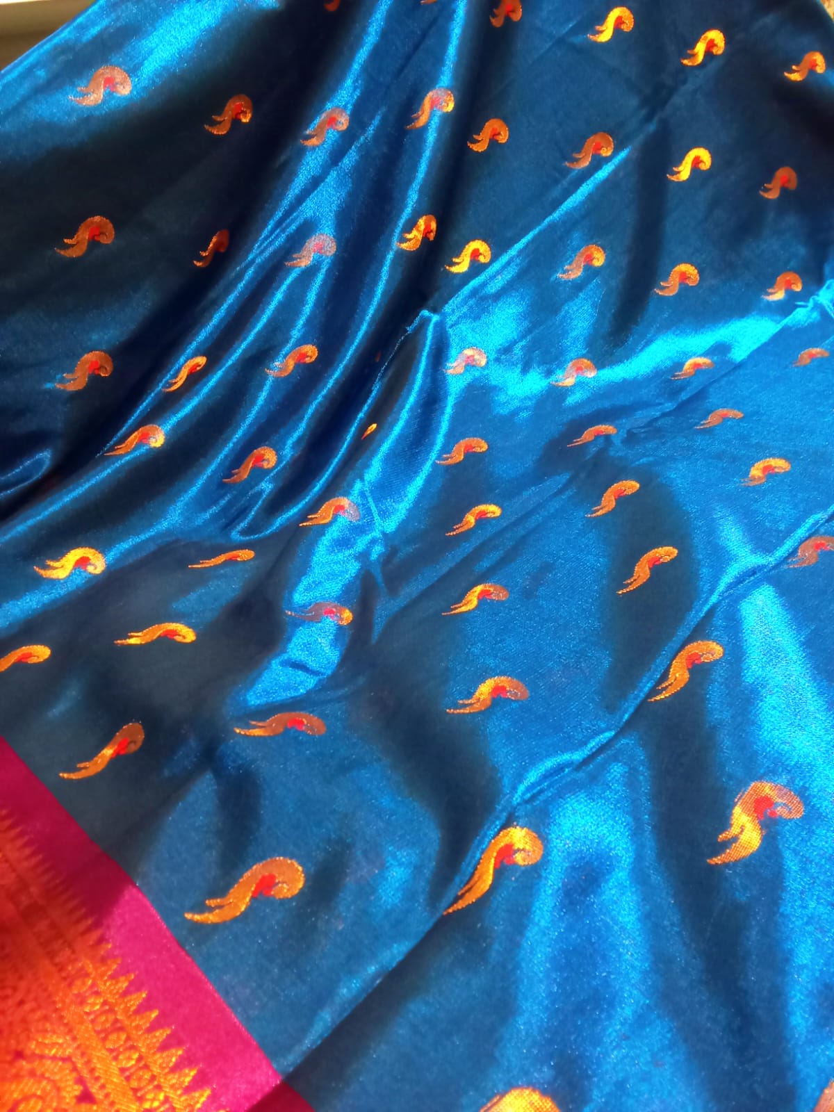 Sari Mau Silk Blue & Pink 12(25.07.25)