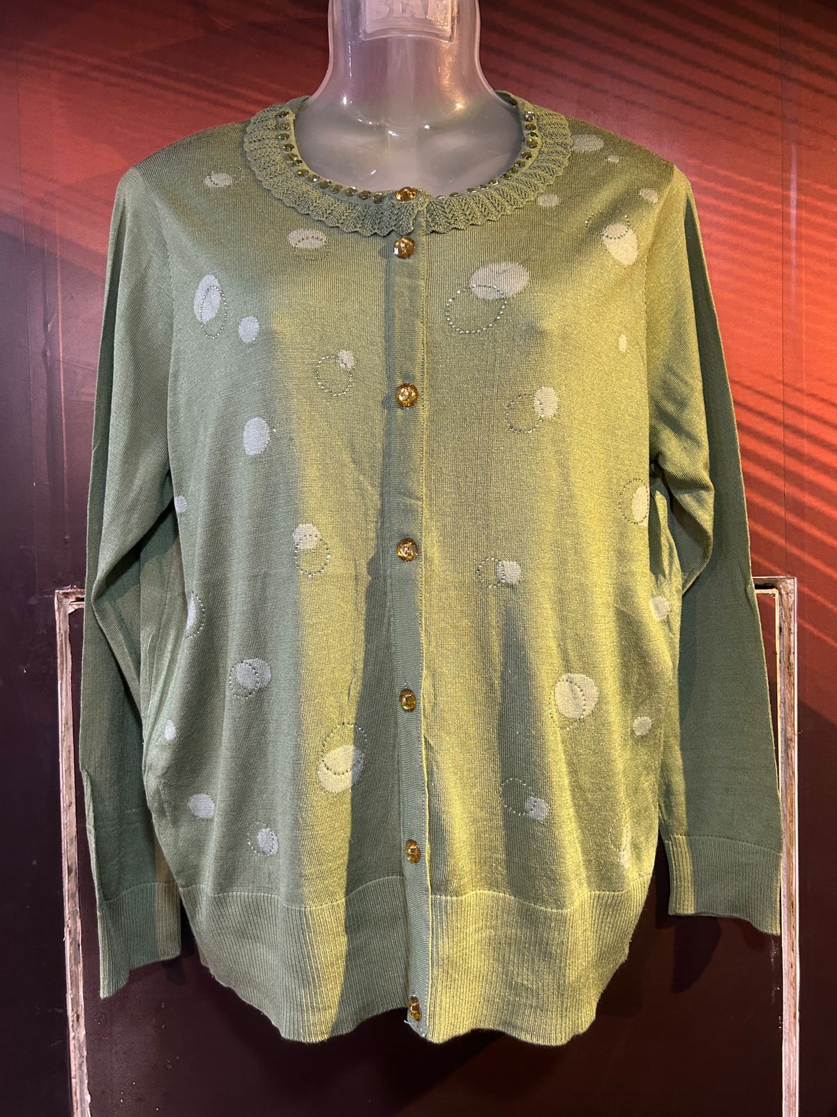 Sweatshirt Pesta Green & White Design Full Sleeves 3(6.11.25)