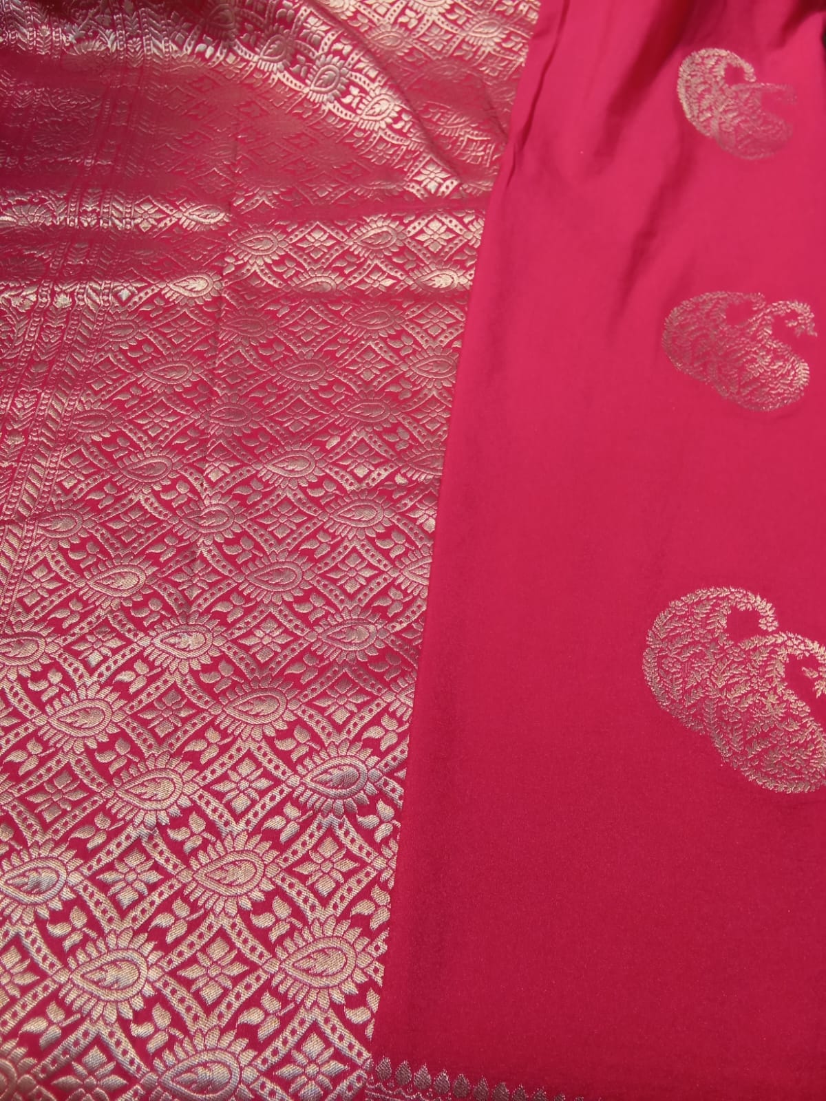 Sari Pallu Silk Pink & Golden Work 2(15.11.25)