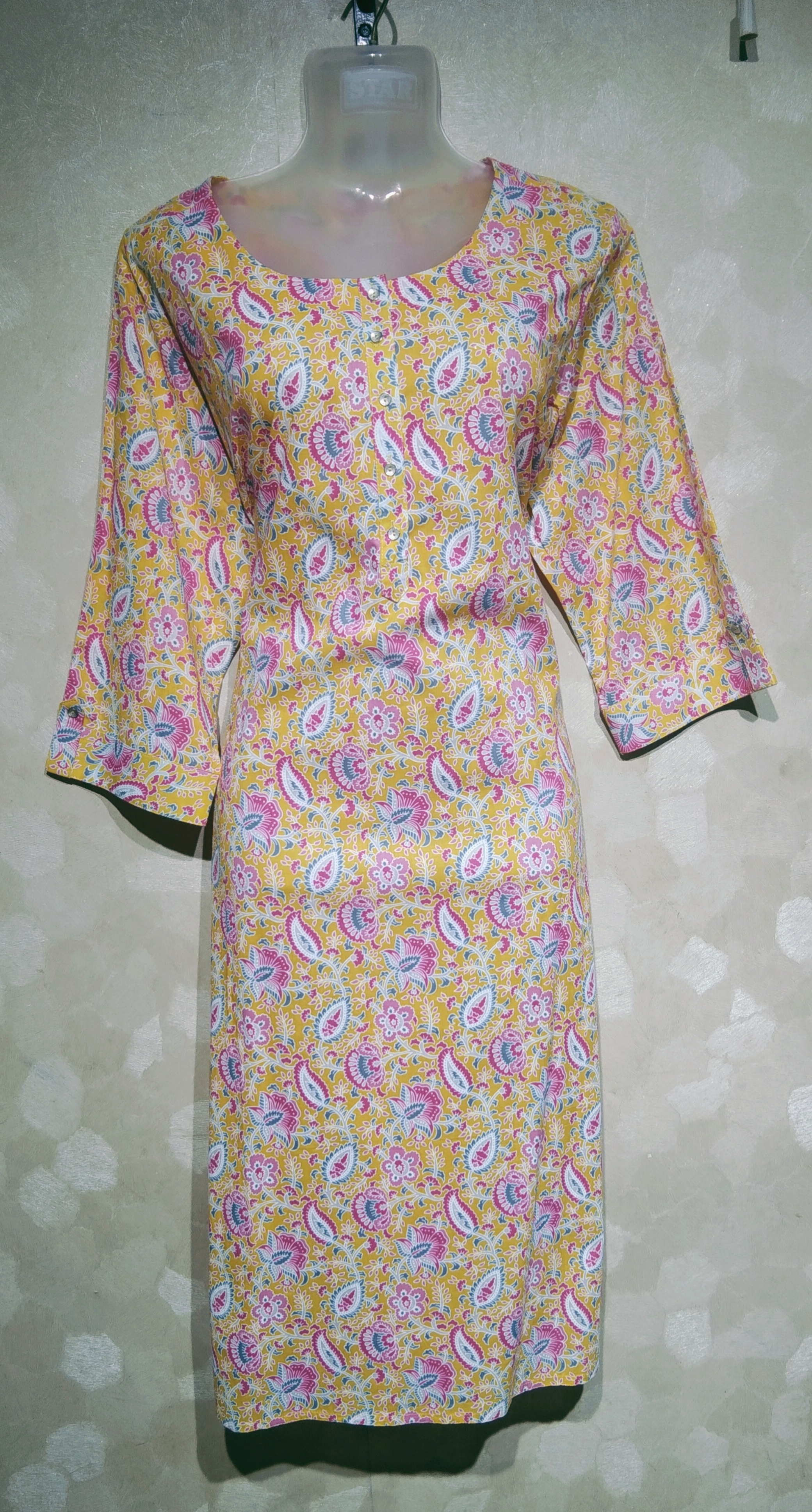 Kurti Yellow & Pink Colour 