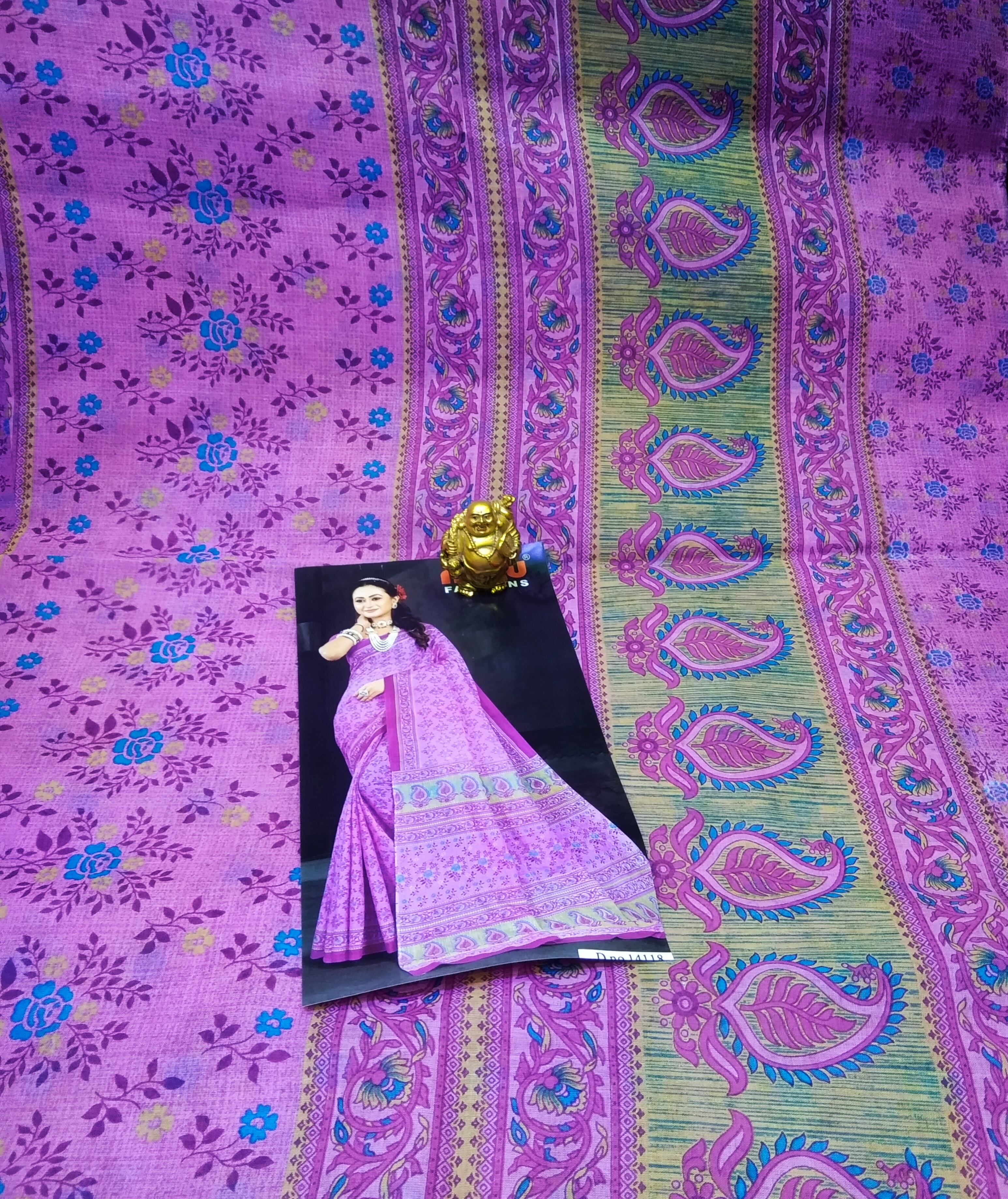 Sari Cotton Pink & Blue  7(08.07.25)