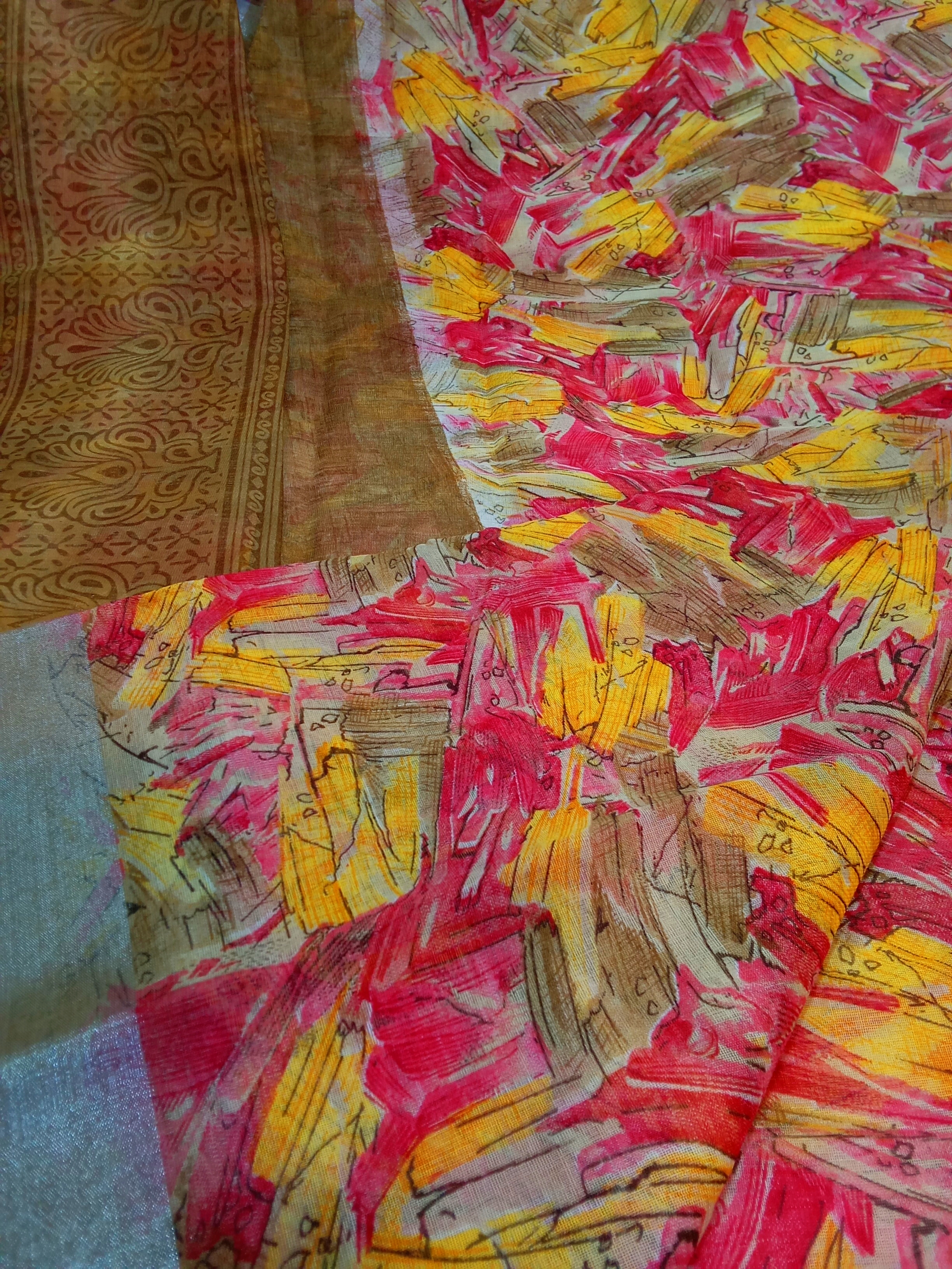 Sari lilen red yellow 20(18.7.25)