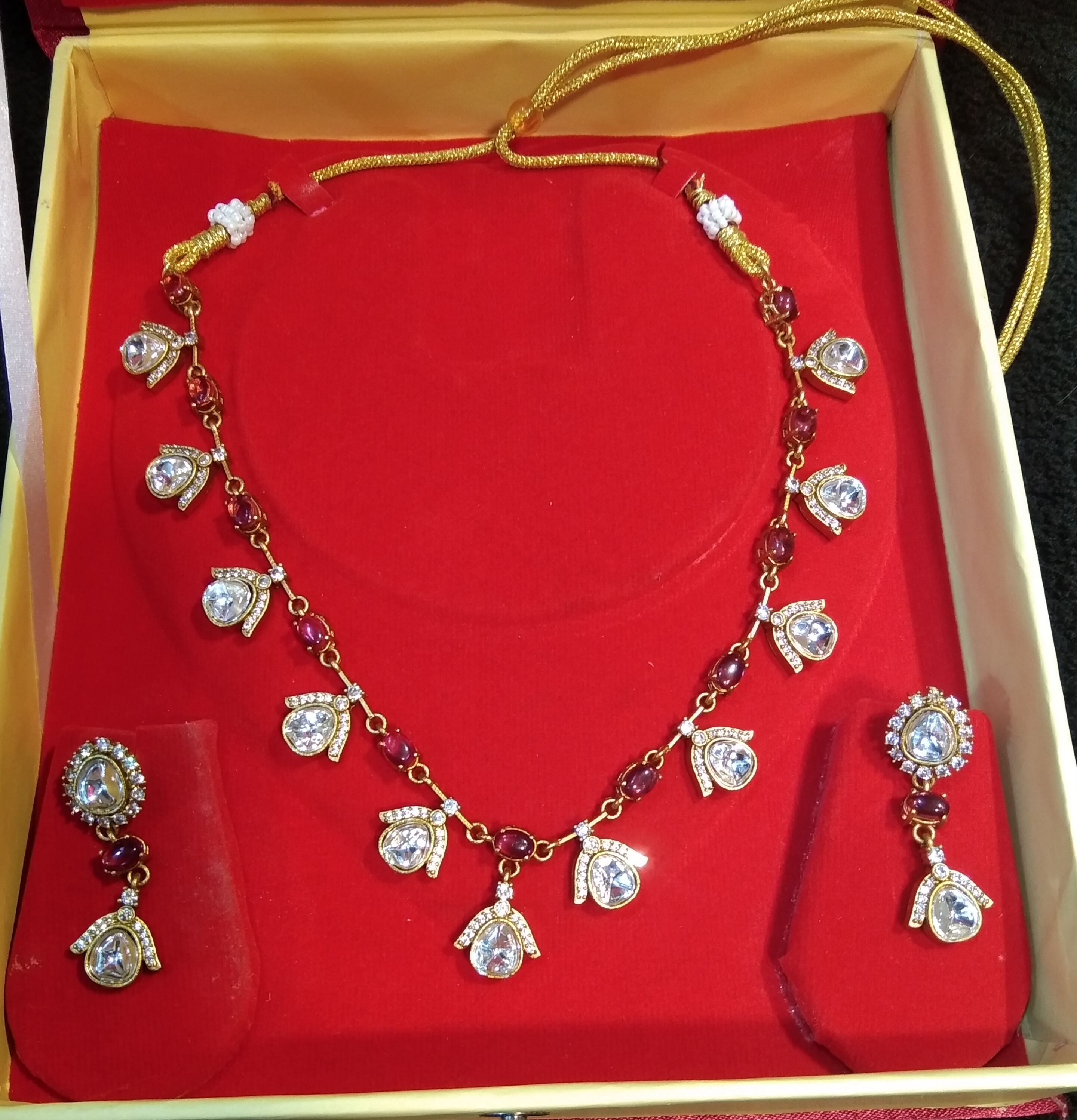 Jewellery Golden Pink & White Stone 18(11.09.25)