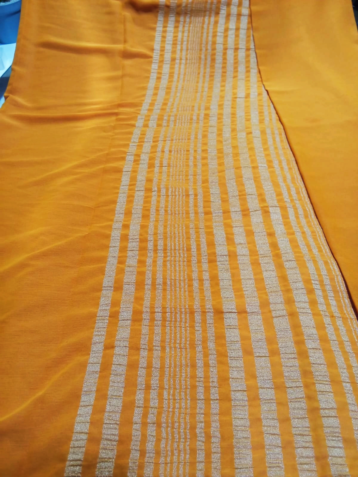 Sari Chiffon Yellow & Golden 2(15.09.25)